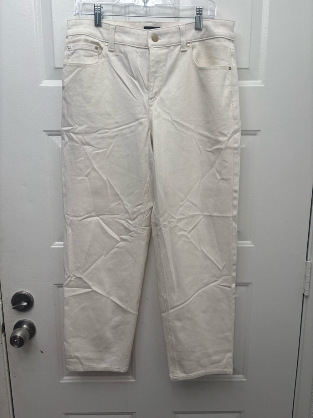 Talbots Cream Stovepipe Ankle Jeans